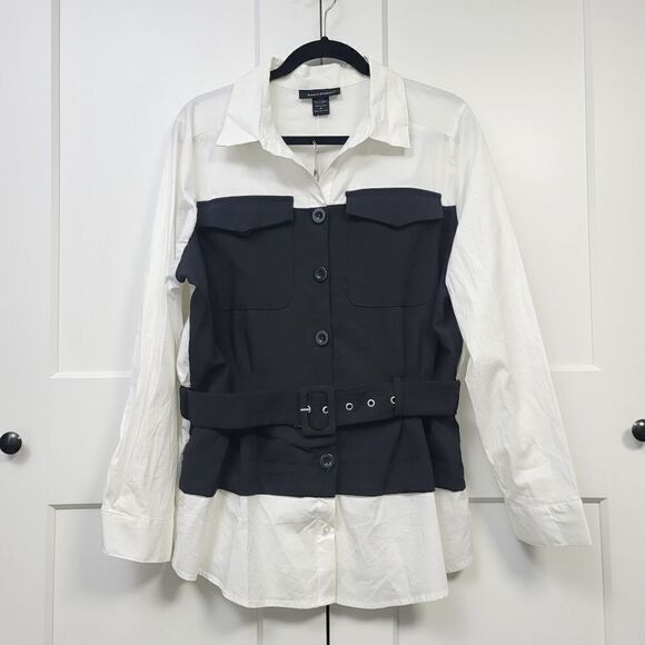 Ashley Stewart belted cargo corset blouse, 14 - Picture 5 of 13